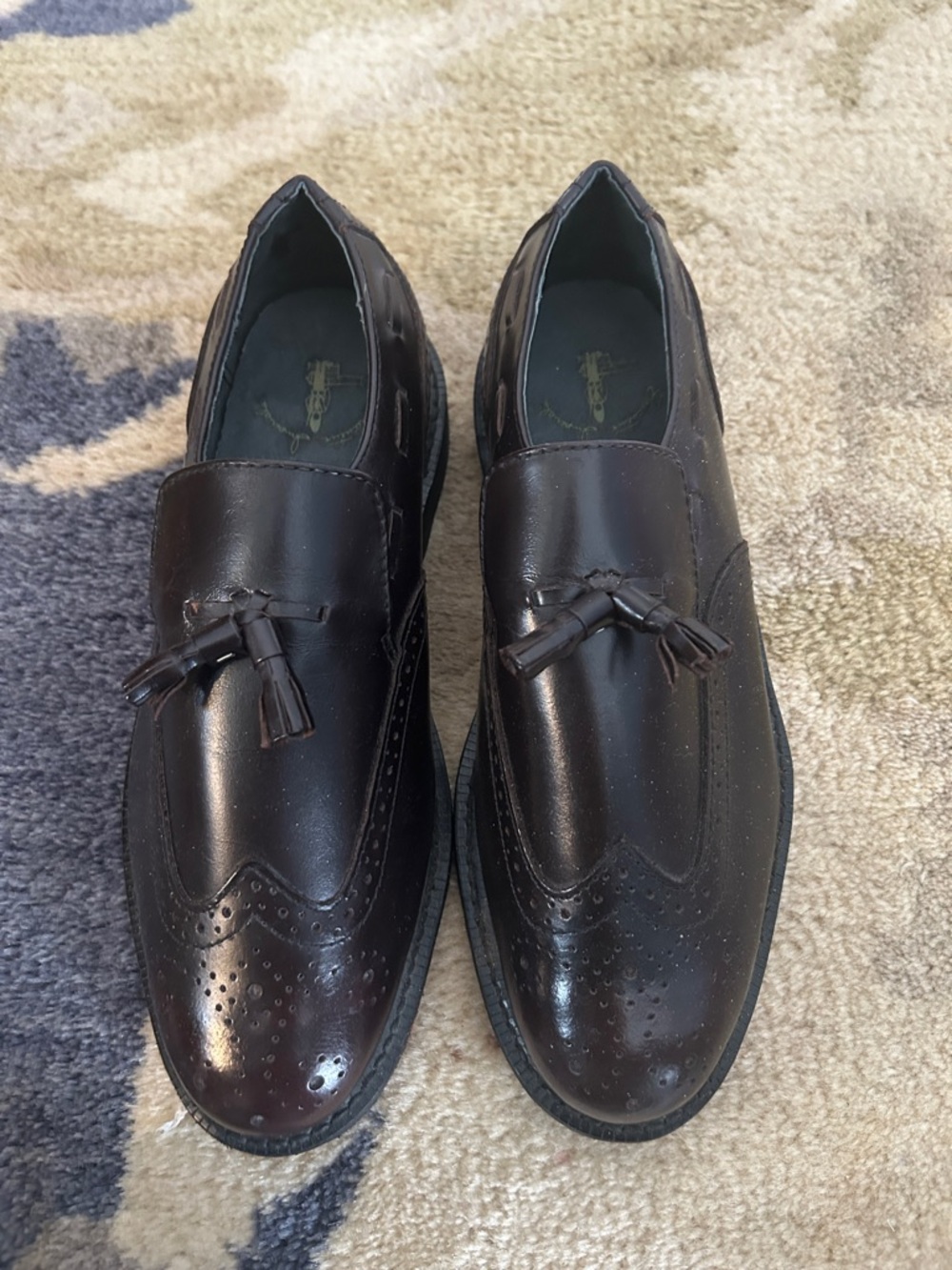 Executive Imperial Men’s Dark Brown Tassel Slip-On Loafers Size 7.5